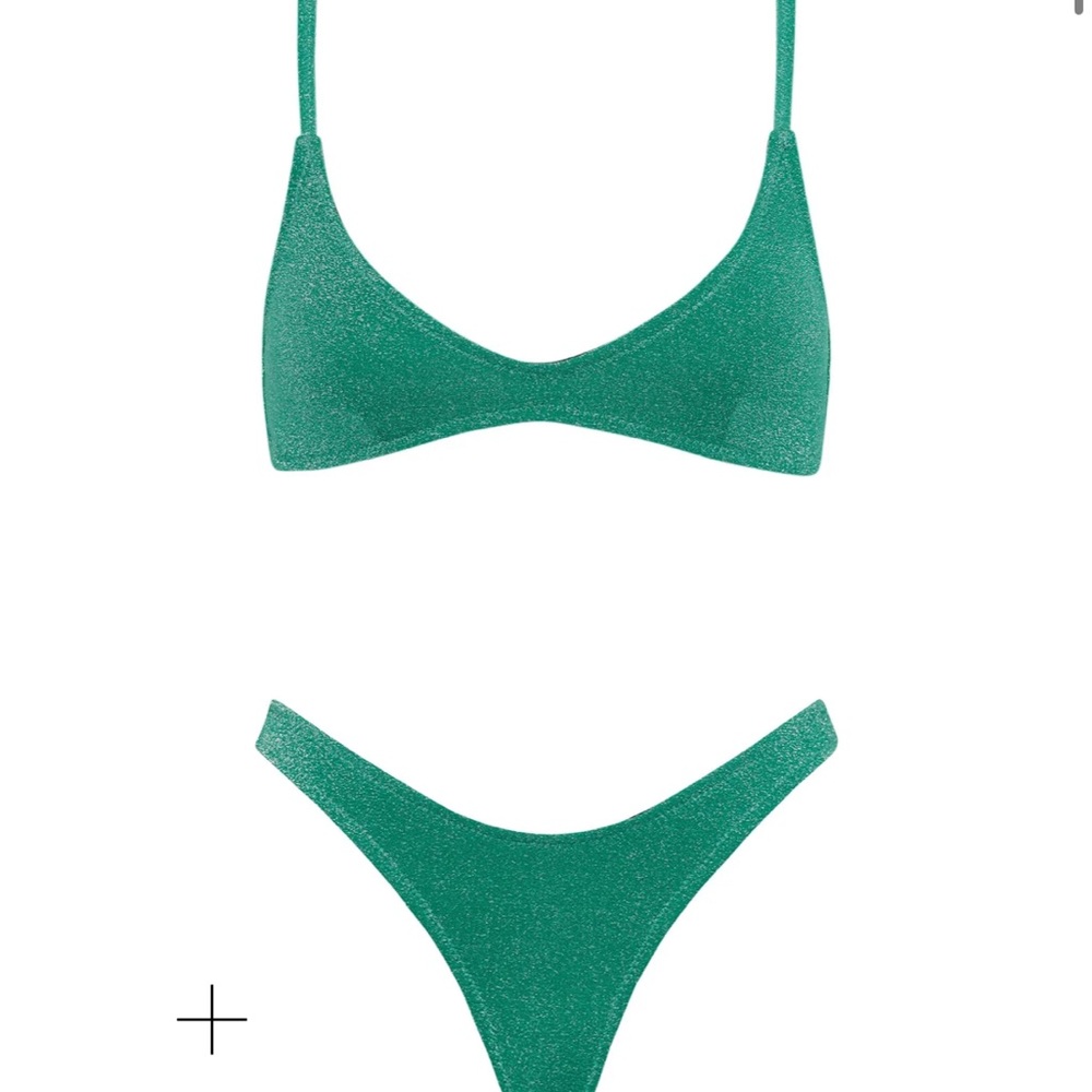 Green Sparkle Triangl